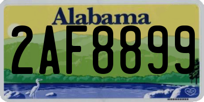 AL license plate 2AF8899