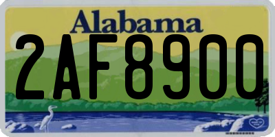 AL license plate 2AF8900