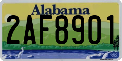 AL license plate 2AF8901