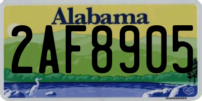 AL license plate 2AF8905