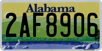AL license plate 2AF8906