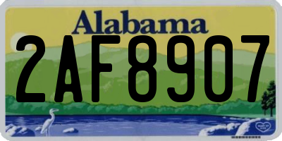 AL license plate 2AF8907