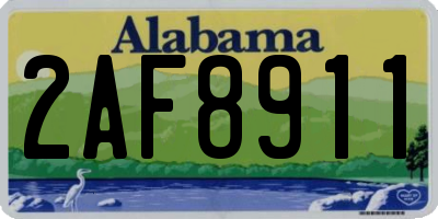 AL license plate 2AF8911