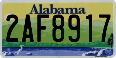 AL license plate 2AF8917