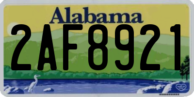 AL license plate 2AF8921