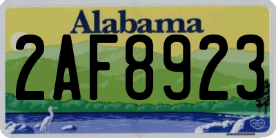 AL license plate 2AF8923