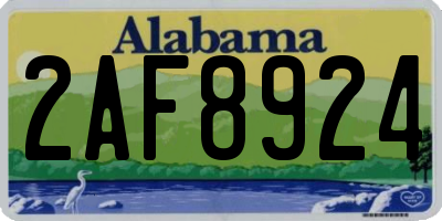 AL license plate 2AF8924