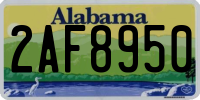 AL license plate 2AF8950