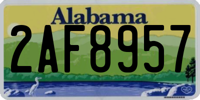 AL license plate 2AF8957