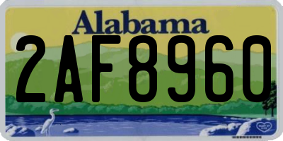 AL license plate 2AF8960