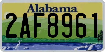 AL license plate 2AF8961