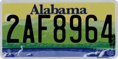 AL license plate 2AF8964