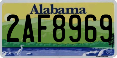 AL license plate 2AF8969