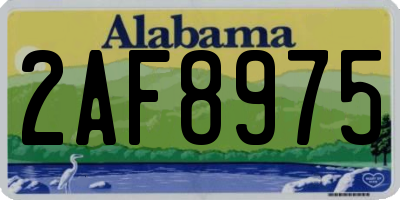 AL license plate 2AF8975