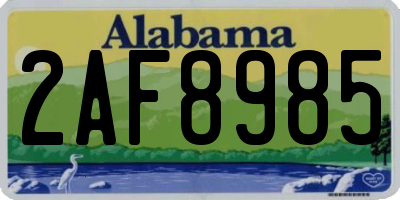 AL license plate 2AF8985