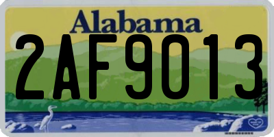 AL license plate 2AF9013