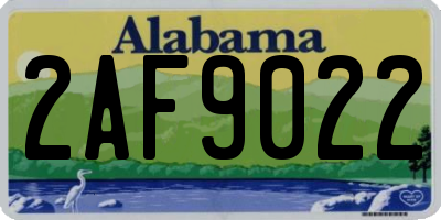 AL license plate 2AF9022