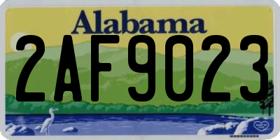 AL license plate 2AF9023