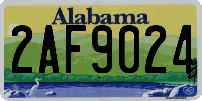 AL license plate 2AF9024