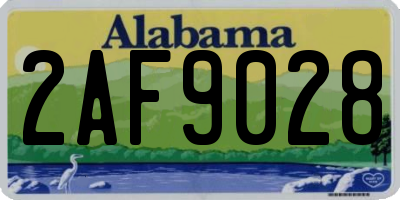 AL license plate 2AF9028
