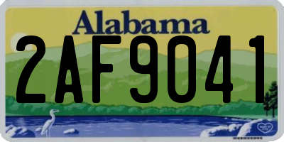 AL license plate 2AF9041