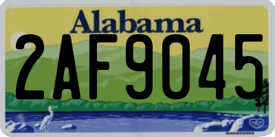 AL license plate 2AF9045