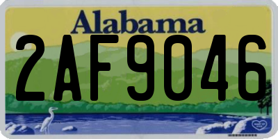 AL license plate 2AF9046
