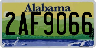 AL license plate 2AF9066