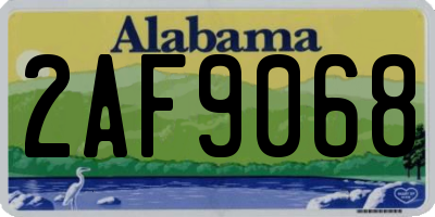 AL license plate 2AF9068