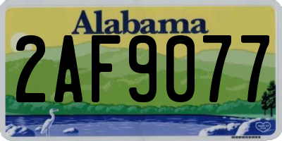 AL license plate 2AF9077
