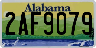 AL license plate 2AF9079