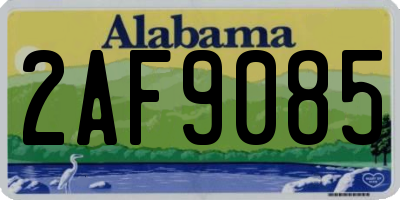 AL license plate 2AF9085