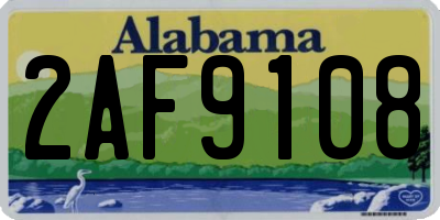 AL license plate 2AF9108