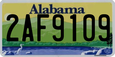 AL license plate 2AF9109