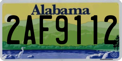 AL license plate 2AF9112