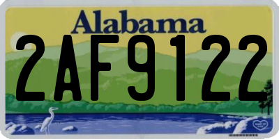 AL license plate 2AF9122
