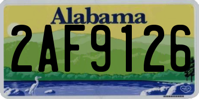 AL license plate 2AF9126