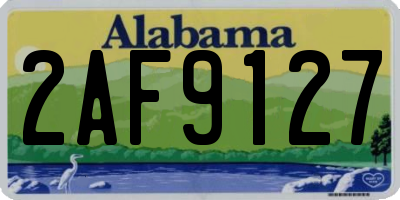 AL license plate 2AF9127