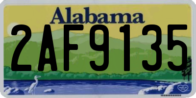 AL license plate 2AF9135
