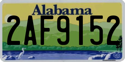 AL license plate 2AF9152