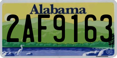 AL license plate 2AF9163