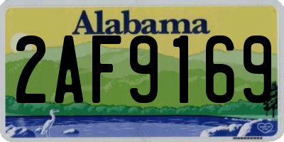 AL license plate 2AF9169