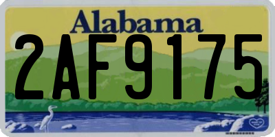 AL license plate 2AF9175