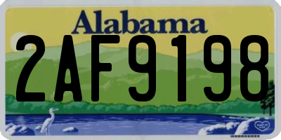 AL license plate 2AF9198