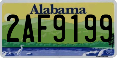 AL license plate 2AF9199