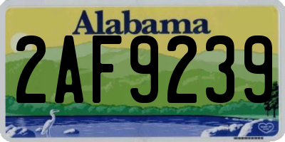 AL license plate 2AF9239