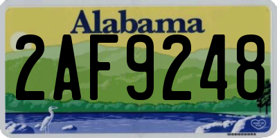AL license plate 2AF9248