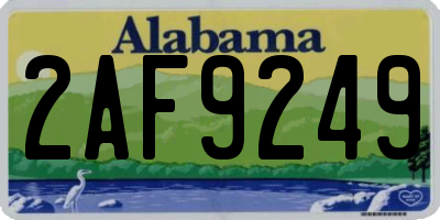 AL license plate 2AF9249