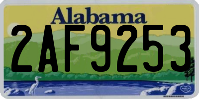 AL license plate 2AF9253