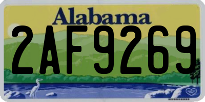 AL license plate 2AF9269